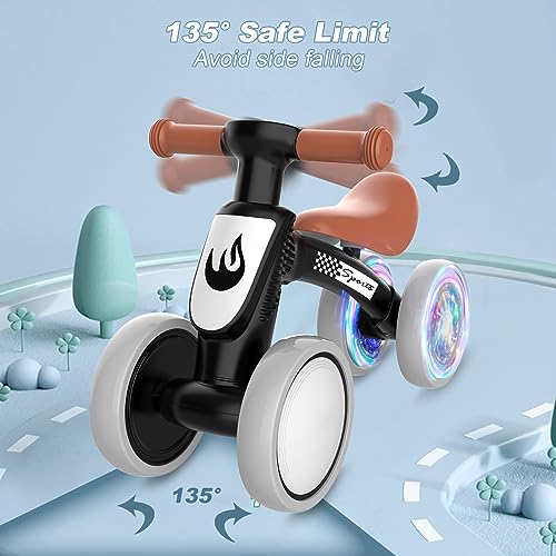 Image of Colorful Lighting Baby Balance Bike Toys for 1 Year Old Boy Gifts, 10-36 Month Toddler Balance Bike, No Pedal 4 Silence Wheels & Soft Seat First Bike, One Year Old Boy Birthday Gift.