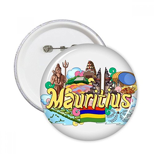 Seven color Earth Mauritius graffiti Round pins