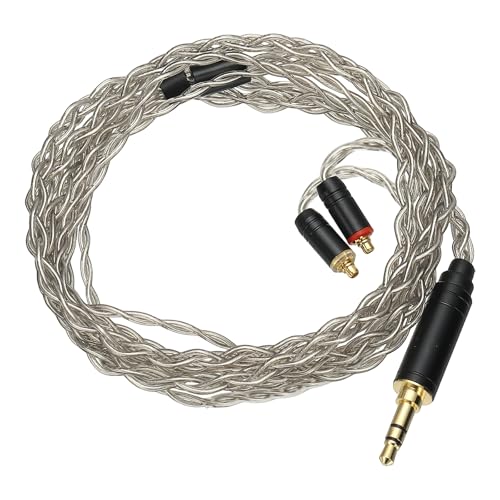 Cable para auriculares IEM PATIKIL 1.2M 28AWG 4 núcleos MMCX 3.5mm reemplazo Ananda Arya gris