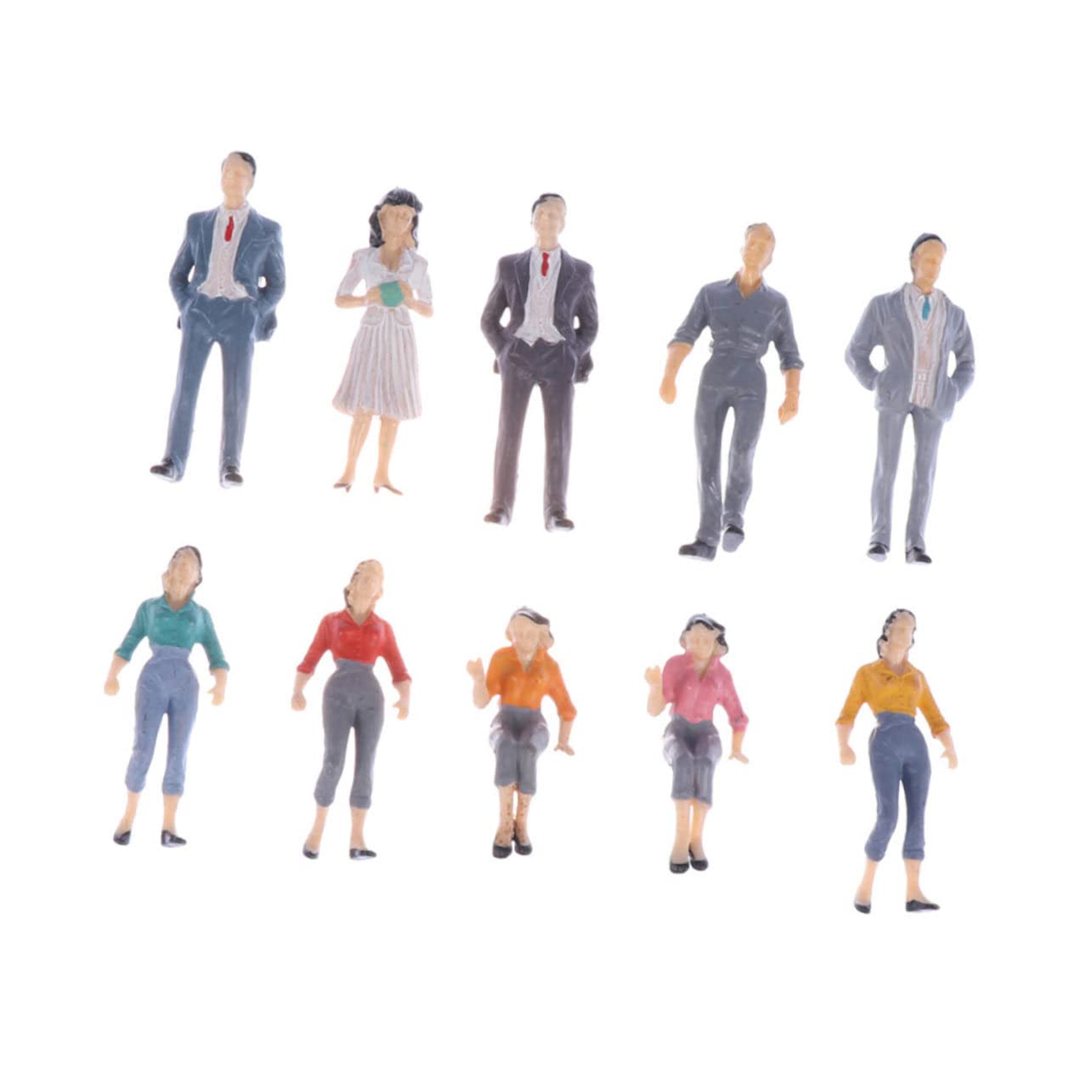 Painted People Figures 15pcs Model Man Plastic Models Miniatures Plastic Miniature Figures Architecture Layout Train Layout Models Painted Props Plastic Figure Models