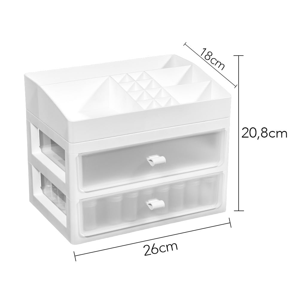 Ideen mit Herz Contenitore per pietre e accessori per diamond painting | Organizer per ordinare | Scatola per sistemi di immagazzinaggio | Dimensioni: 26 cm x 18 cm x 20,8 cm | Valigetta fai da te per