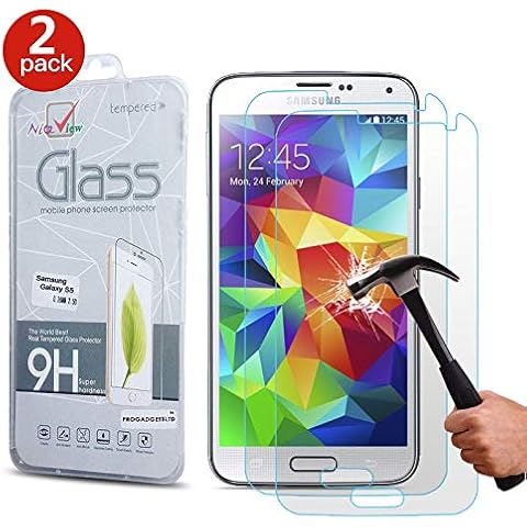 Ansxiy Tempered Glass Protector for Galaxy S5 Cover