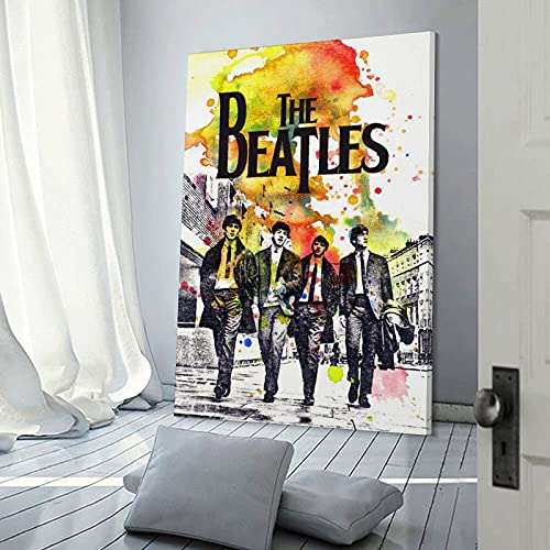 Poster sur toile The Beatles Art Band – Art mural – Impression moderne pour chambre à coucher – 30 x 45 cm - Les Beatles, Paul McCartney, John Lennon, RIngo Starr, George Harrison Poster sur toile The Beatles Art Band - Art mural - Impression moderne pour chambre à coucher - 30 x 45 cm – Image 4