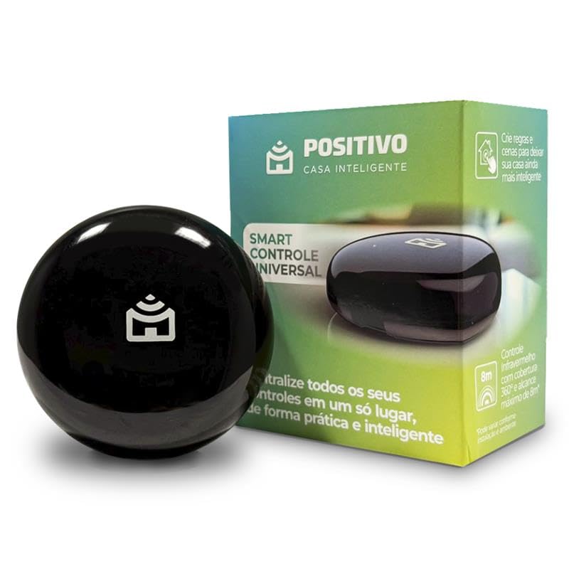 Smart Controle Universal Wi-Fi Positivo Casa Inteligente, Infravermelho, All-in-One, Controle Pelo Celular ou Comando de Voz, Rede 2.4 GHz, Bivolt – Compatível com Alexa