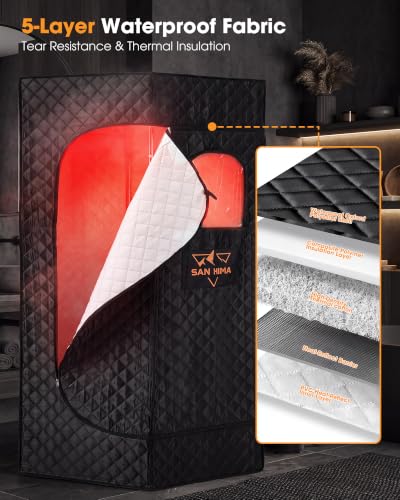 SAN HIMA Portable Sauna for Home, Red Light Therapy Indoor Sauna Box - Image 4