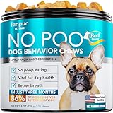 Kinpur Pet Care No Poo Behavior Chews - Help Beat The Habit with Natural Pumpkin, Broccoli, Chamomile, Chicken Liver & More - Forbids Poop Eating - Coprophagia Stool Eating Deterrent Beef Treats