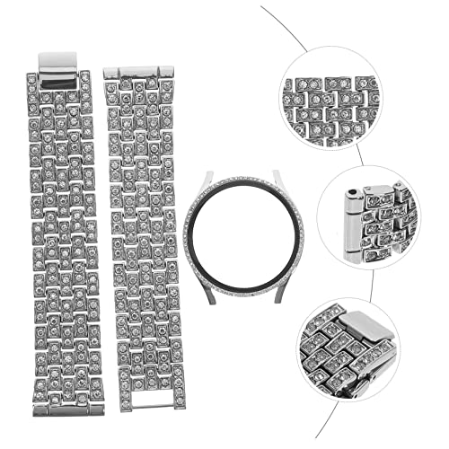 Mikikit 1 Set Diamond Strap Watch Strap Replacement Watches Decor Rhinestone Watchband Glitter Watch Band Shiny3