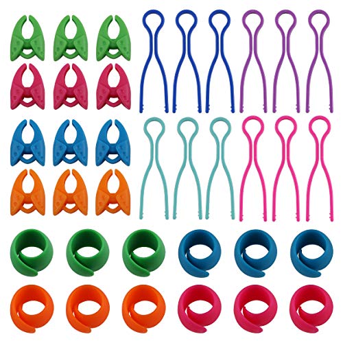 Bobbin Clamps Holders Thread Buddies, BENBO 36 Pieces Bobbin Holders Clips/Bobbin Thread Clamps/Peel Thread Spool Huggers Buddies for Embroidery Quilting Sewing Accessory organizing