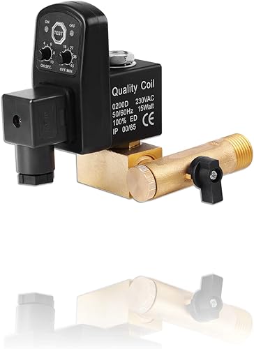 Válvula de drenaje automática G1/2 AC230v,Válvula de drenaje del compresor de aire DN15,Operación automática y diseño programable