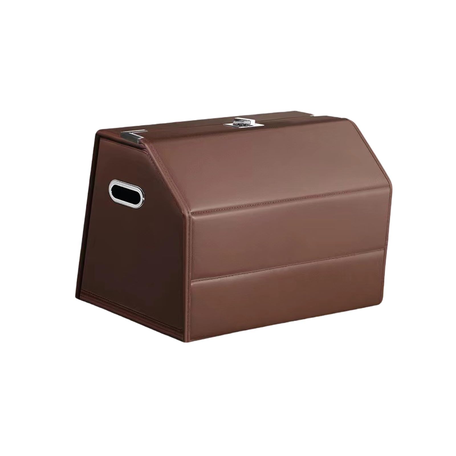 Dfrywdgsey Coffee Pu Leather Multipurpose Collapsible Car Trunk Storage Organizer(Coffee)