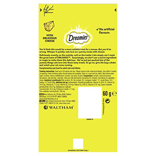 Dreamies - Ricompense per gatti, Formaggio, 60 g
