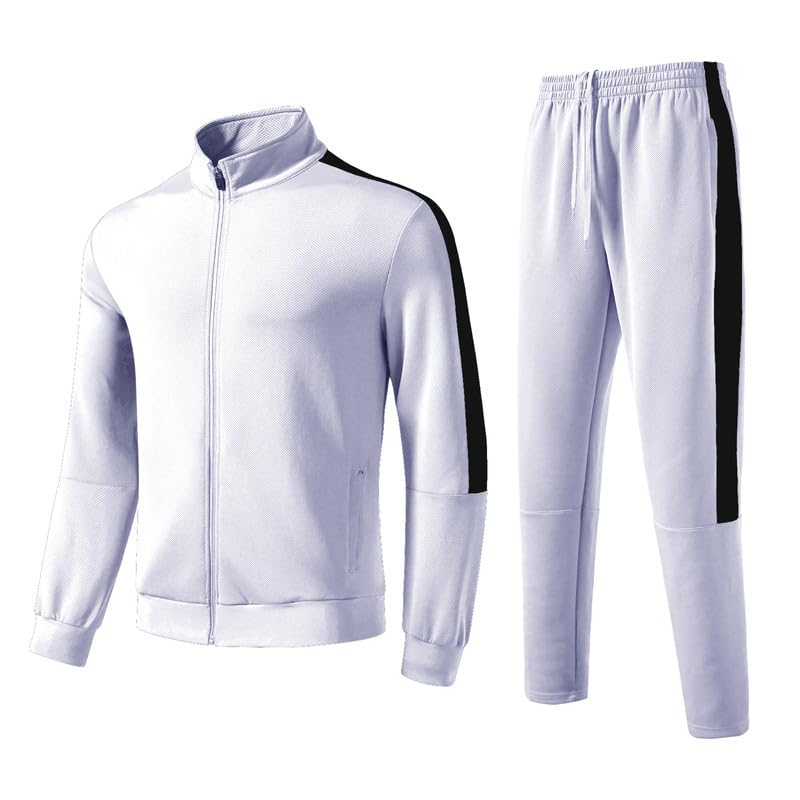 Herren-Trainingsanzüge, 2-teiliges Outfit, aktiv, durchgehender Reißverschluss, Sport-Jogging-Set, langärmelig, Trainingsanzüge, athletisch, Laufanzüge