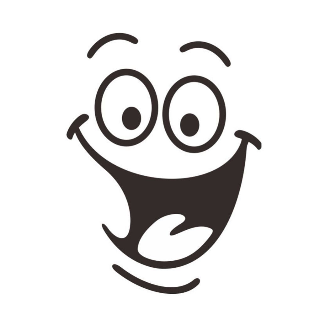 WOVEBIUS DIY Removable Smile Face Funny Bathroom Toilet Seat Art Wall Sticker Home Decor