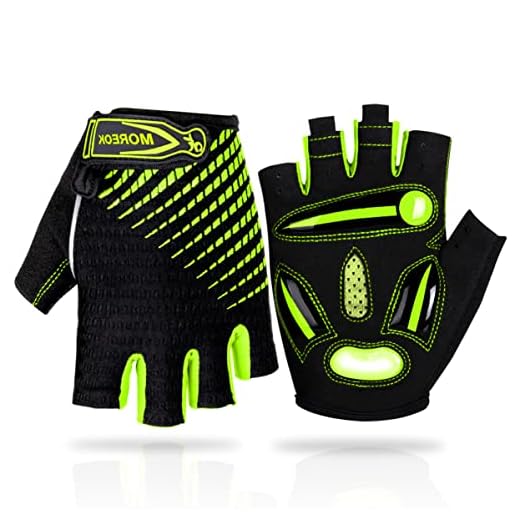 LUROON Guantes Ciclismo Gel Almohadilla Guantes de Bicicleta para Hombres Mujeres Guantes MTB Tela Transpirable Antideslizante Verano Guantes Bicicleta Montaña Medio Dedo