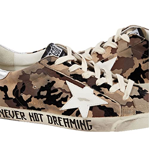 Golden Goose Super-Star Camou Flock Upper Leather Star Laminated Heel Signature Foxing Womens Distressed Sneakers4