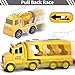 Bennol Construction Truck Toys for Toddler Boy 1 2 3 4 5 Year Old, Car Trucks Birthday Gifts Toys for Kids Ages 1-3 3-5, 5-in-1 Construction Trcuk with Excavator, Crane Mixer, Bulldozer