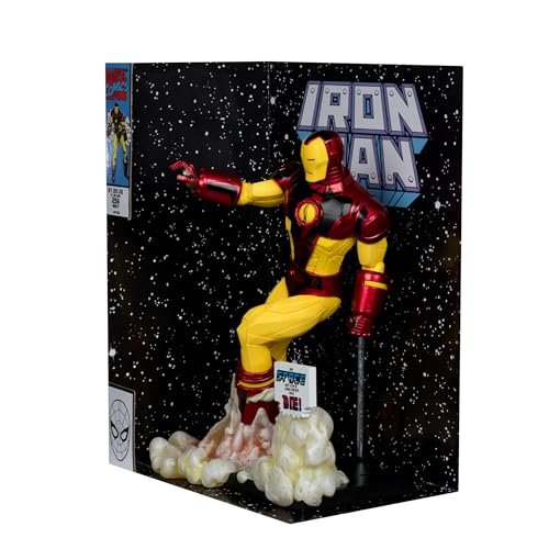 McFarlane Marvel Iron Man #256 Figurine de Collection à l'échelle 1/6e avec scène et Bande dessinée