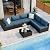 7 Pieces Outdoor Patio Sectional Sofa Couch, Wicker Furniture Patio Conversation Sets with Washable Cushions & Coffee Table for Garden, Poolside, Backyard