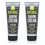 Pacific Shaving Company Natural Shaving Cream - Shea Butter + Vitamin E Shave Cream for Hydrated Sensitive Skin - Clean Formula for a Smooth, Anti-Redness + Irritation-Free Shave Cream (7 Oz, 2 Pack)