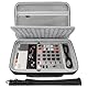 GEEKRIA Hartschalen-Reisetragetasche, Drum Machine-Tasche kompatibel mit Teenage Engineering EP-133 K.O. II, EP-1320 Medieval Sampler (Dunkelgrau)