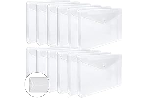 12-Pack EOOUT A4 Letter-Sized Plastic Envelopes