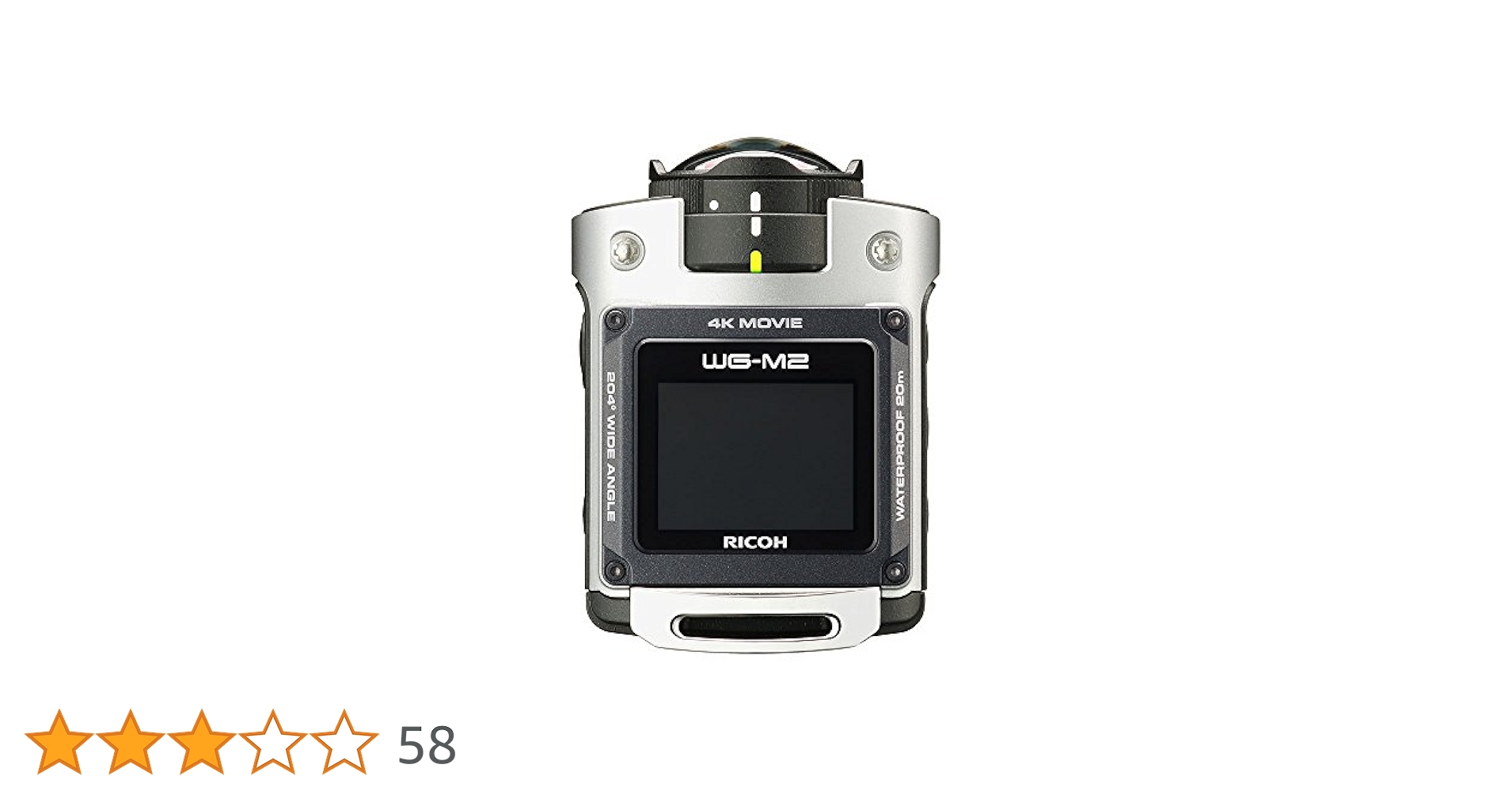 Amazon | RICOH 防水アクションカメラ WG-M2 シルバー 4K動画 超