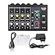 summina Audio Sound Mixer,Ultra-compact Low Noise 8 Channels Metal Mono Stereo Audiomischpult with Power Adapter Cable