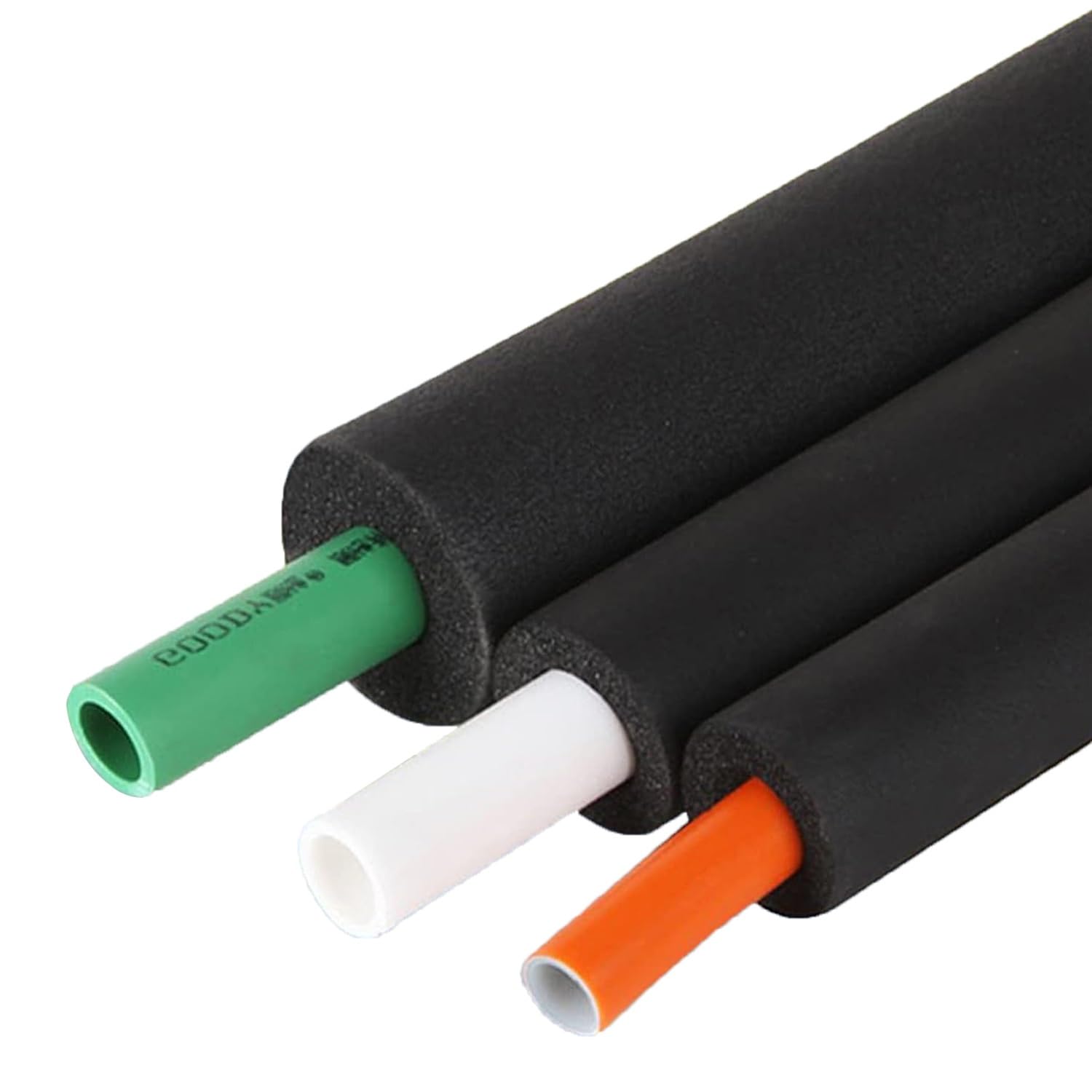JEDAL Water Pipe Insulation Wrap, Flexible Foam Tubing Waterproof Insulation Foam Tube ID 6mm 43mm 50mm 63mm 75mm 90mm 110mm For Industry And Construction (Size : ID 90mm x T 20mm x L 1.8m)