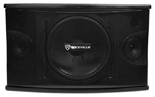 Rockville KPS10+RVSS2+RVSSA1 Pair Kps10 10 Inch 3-Way 1200 Watt Mdf Karaoke/Pro Speakers+Tripod Stands thumb #2