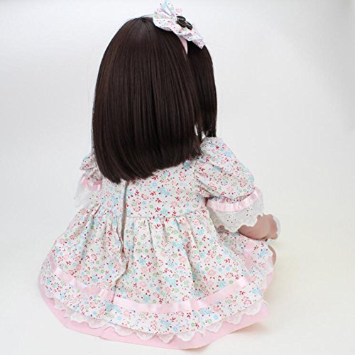 YIHANGG Reborn Baby Puppen Handgemachte Lebensechte Realistische Silikon Vinyl Weiche Simulation 22 Zoll 55 cm Augen öffnen Mädchen Lieblings Geschenk – Bild 6