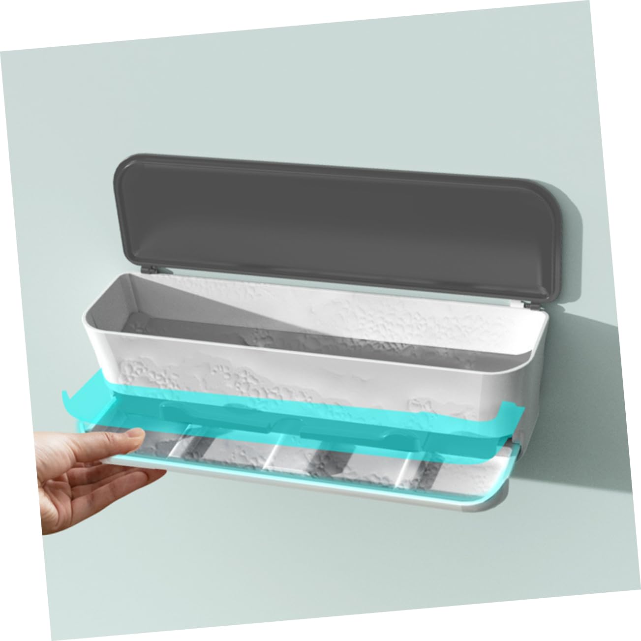 1pc Box Chopstick Holder Chopsticks Rack Kitchen Cutlery Tray Chopstick Draining Flatware Tray Basket Tray Chopsticks Holder Plastic Chopstick Rack Chopstick Hanging Rack FUNOMOCYA