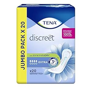 Tena Discreet servetten, extra groot, 3 verpakkingen met elk 20 stuks