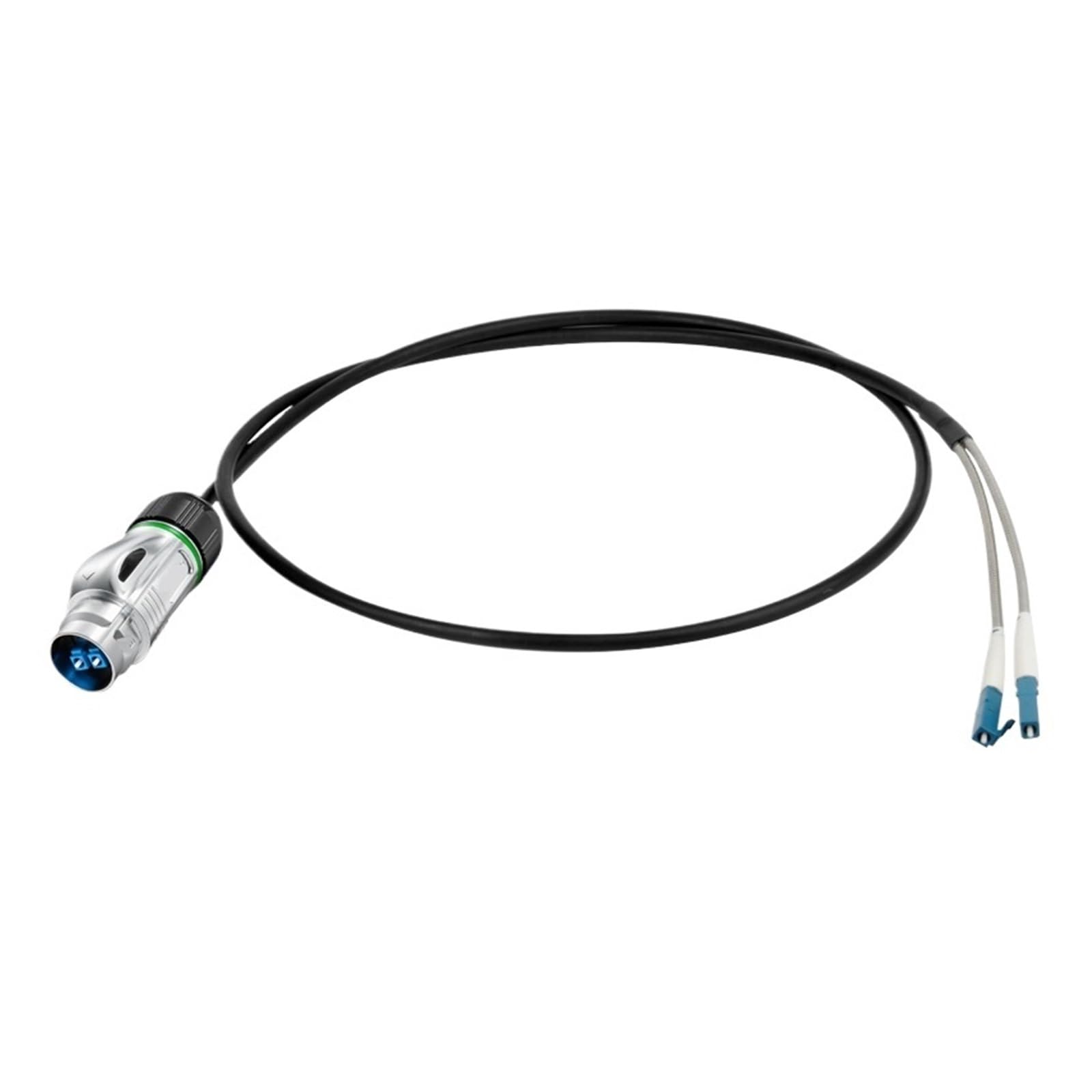 QAZXSEMUI BD24 Fiber Optic Industrial Connector IP68 Metal Aviation Plug Room Network LC Docking(Metal plug 0.5 meters)