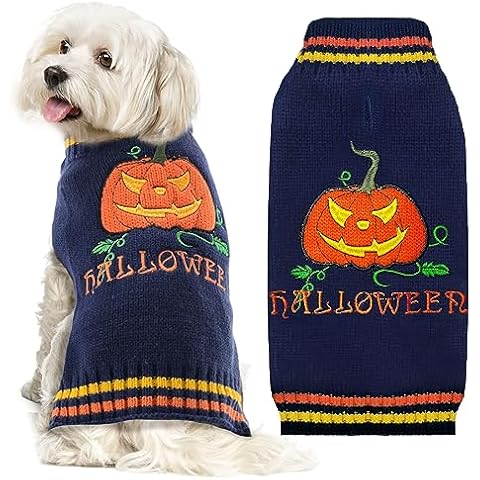 ABRRLO Pumpkin Dog Sweater for Halloween Cover