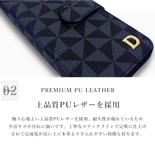 iPhone 14 対応 ケース 手帳型 フィルム付き iPhone14 用 スマホケース 財布型 PUレザー カード6枚収納 ファスナー ストラップ付き マグネットなし ボタン式 ベルト アイホン14 アイフォン14 互換カバー (BROWN)