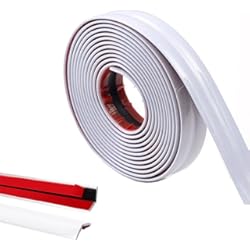 Paredes Prefabricadas Para Exterior Zayejod Moldura de vinilo autoadhesivo interior y exterior de PVC para azulejos y paredes, decoración de bordes de muebles, tira de esquina exterior exterior de despegar y pegar, 2 cm