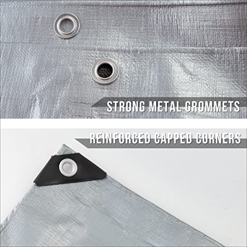 CARTMAN-Finished-Size-12x20-Feet-Extra-Thick-16-Mil-Ultra-Heavy-Duty-Poly-Tarp-Multipurpose-Protective-Cover-UV-Resistant-Waterproof-Poly-Tarpaulin-with-Reinforced-Edges