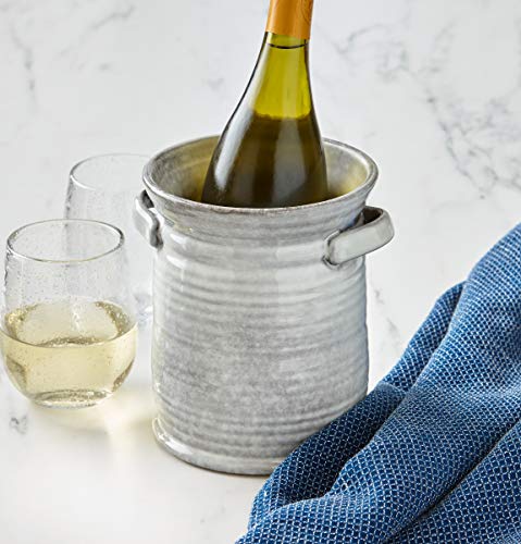 tag Stinson Wine Cooler/Utensil Holder Stoneware Dishwasher Safe Grey