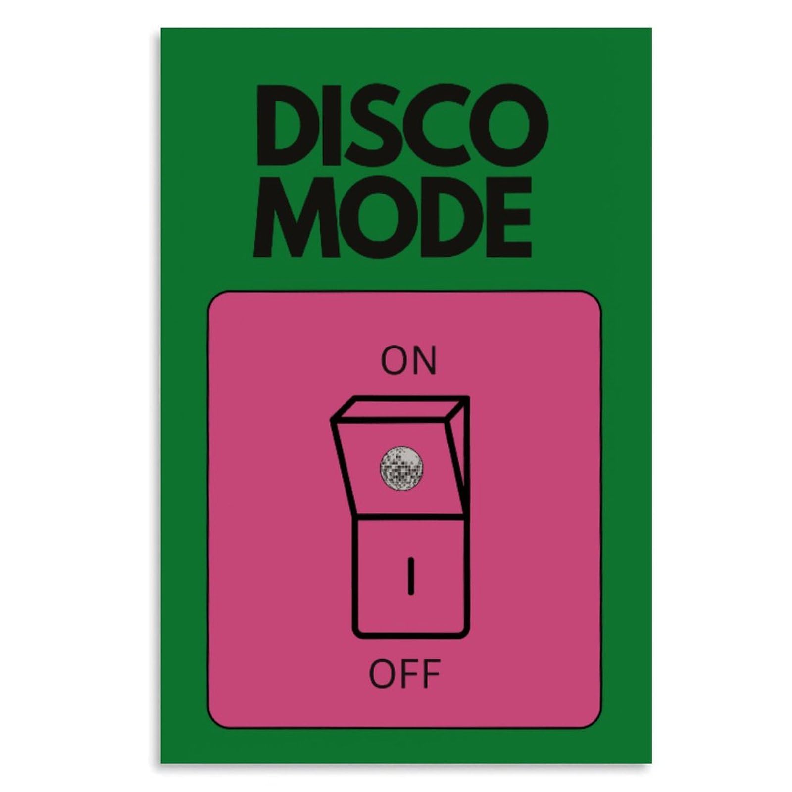 Disco Ball Poster Funky Retro Disco Posters Vintage Disco Ball Painting Trendy Party Wall Art for Modern Bar Dorm Bedroom Decor Unframe-style 12x18inch(30x45cm)
