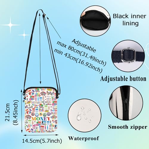 G2TUP Funny Gambler Game Crossbody Bag Gambling Game Fans Gift Money Game Adjustable Strap Bag Casino Gambling Merchandise2