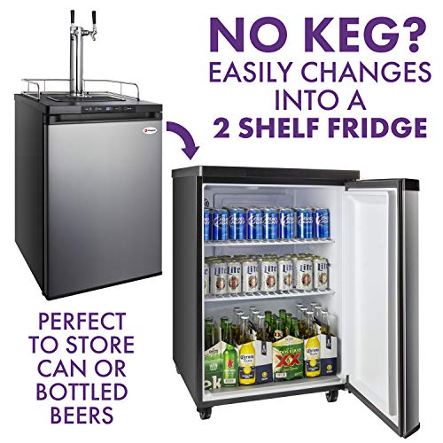 Kegco K309Ss-124" Wide Homebrew Single Tap Stainless Steel Digital Kegerator #TOP5