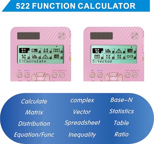 IPepul Scientific Calculators for College Students, IPepul Pink Desktop Math Solar Calculator with Notepad,991EX Type-C Rechargeable 552 Functions の商品画像 2