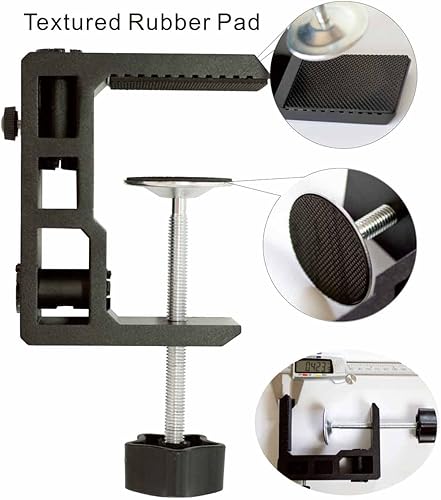 Miniatura 2 de Replacement Heavy Duty C Clamp for 12 Base Magnifying LampXINME Desk LampSwing Arm LampPhone MountI pad MountTablet HolderMic Holder (G2 BLACK)