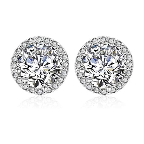 AMYJANE Silver CZ Stud Earrings Cover