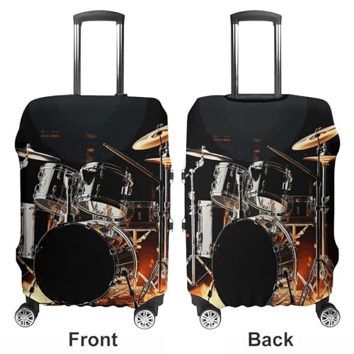 Drummer Printed Luggage Cover Protector, Fits 18-32 Inch Luggage3