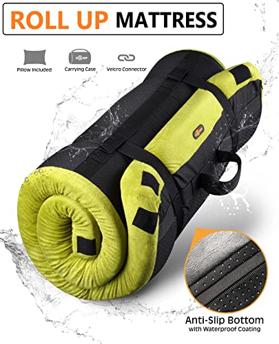 Gaialoop Thick Memory Foam Camping Mattress Sleeping Pad [Car/Tent/Cot] 3 Inch Portable Floor Play Mat Roll Up Mattress For Guests Kids Adults Sleepover Travel [Cot: 72 * 24 * 3 Inch 2023 Upgraded] thumb #7