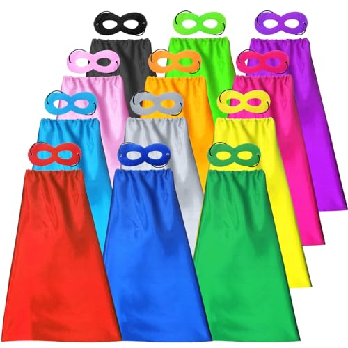 ADJOY Superhero Capes and Masks for Kids...