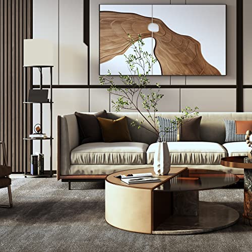 LUMIVISION Floor Lamp with Shelves, Pull Chain Corner Shelf Floor Lamps with 2 USB Fast Charging Ports, Floor Lamp for… - Image 7