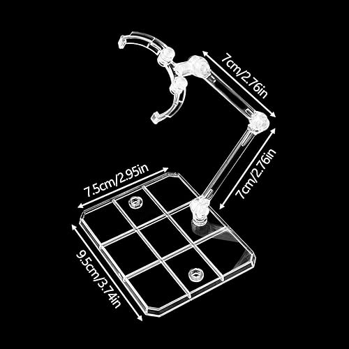 Miniatura 5 de 10 soportes para figuras de acción, soporte transparente para figura de acción de montaje, base de soporte para modelo de muñeca, compatible con