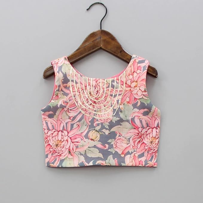 Girls Wedding Ethnic Western Wear Rayon Printed Readymade Traditional Lehenga Blouse And Dupatta Choli 6